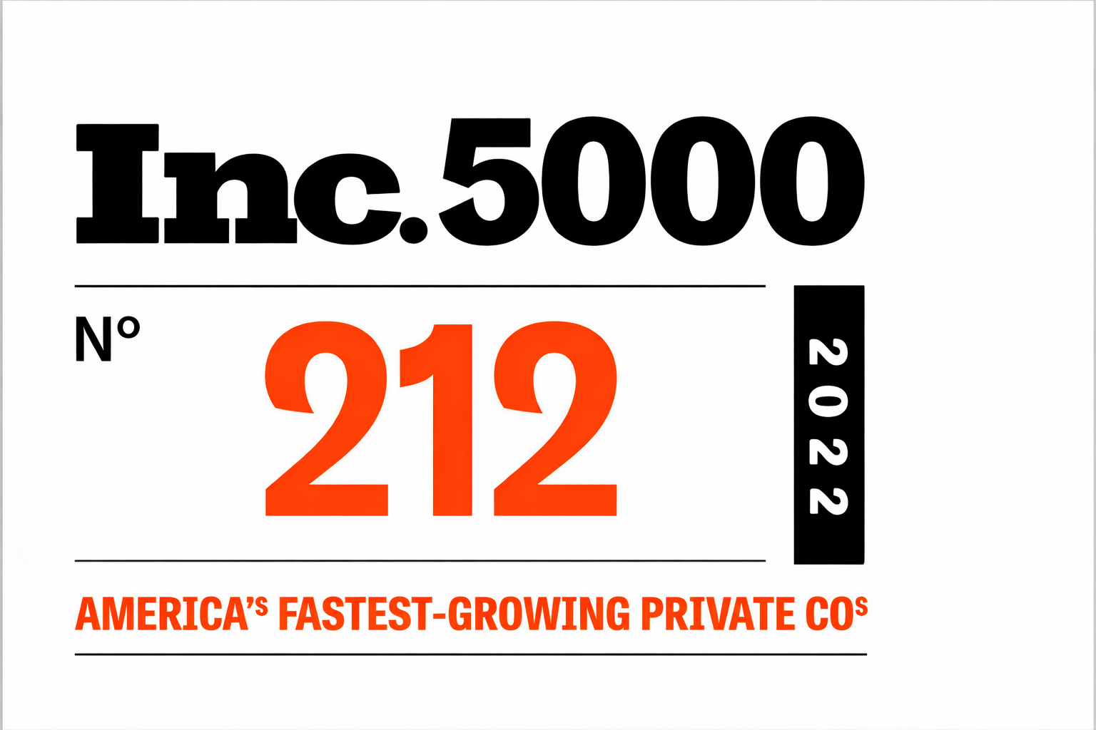 Inc. 5000 #212 Ranking 2022
